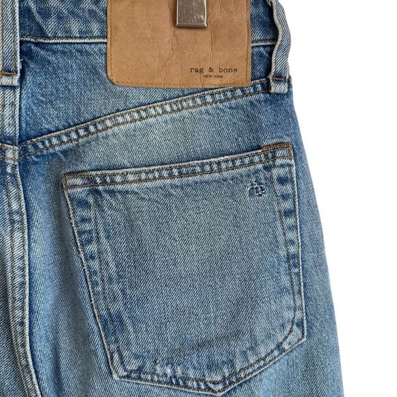 Rag & Bone Maya High Rise Distressed Ankle Straight Jeans In Amar Size 24 - Picture 6 of 10